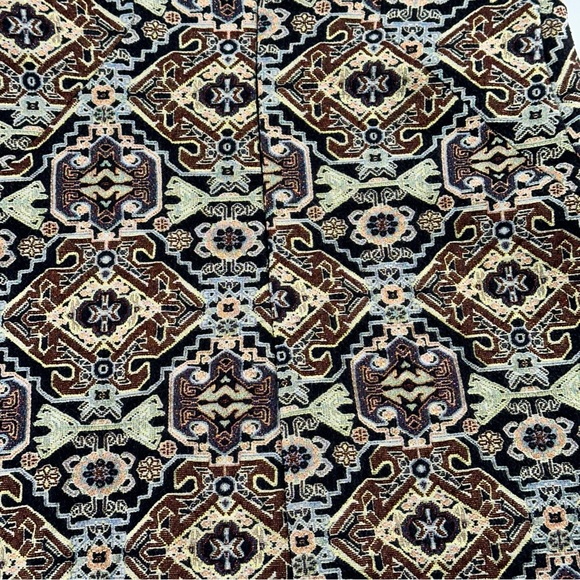 Zara jacquard mini dress tapestry shift retro geometric knit size S - Picture 4 of 6